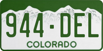 CO license plate 944DEL
