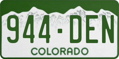 CO license plate 944DEN