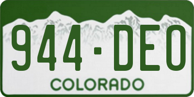 CO license plate 944DEO