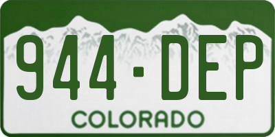 CO license plate 944DEP