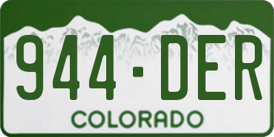 CO license plate 944DER