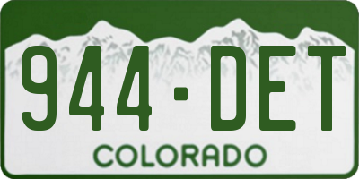CO license plate 944DET