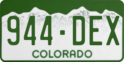CO license plate 944DEX