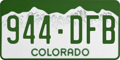 CO license plate 944DFB