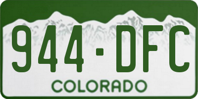 CO license plate 944DFC