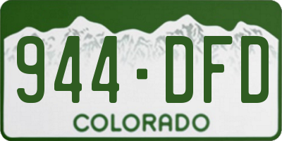 CO license plate 944DFD