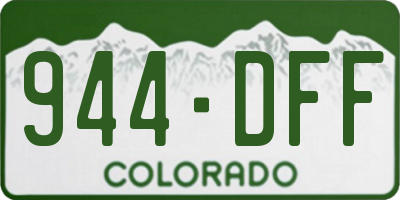 CO license plate 944DFF