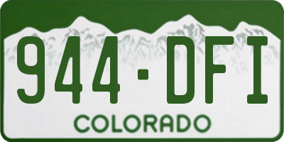 CO license plate 944DFI