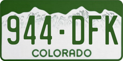 CO license plate 944DFK