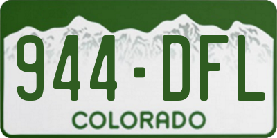 CO license plate 944DFL