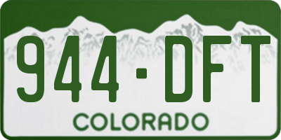 CO license plate 944DFT