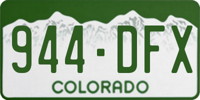 CO license plate 944DFX