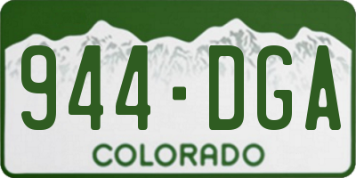 CO license plate 944DGA