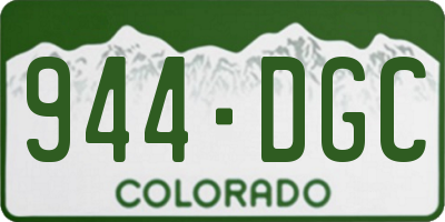 CO license plate 944DGC