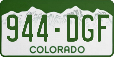 CO license plate 944DGF