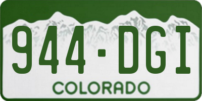 CO license plate 944DGI