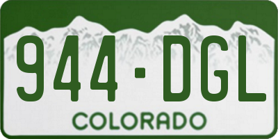CO license plate 944DGL