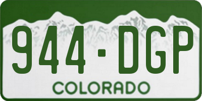 CO license plate 944DGP