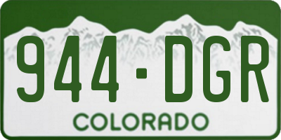 CO license plate 944DGR