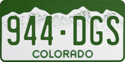 CO license plate 944DGS