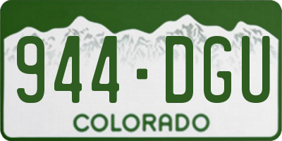 CO license plate 944DGU