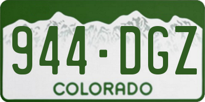 CO license plate 944DGZ