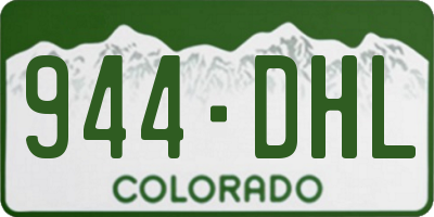 CO license plate 944DHL