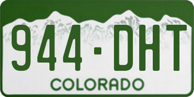 CO license plate 944DHT