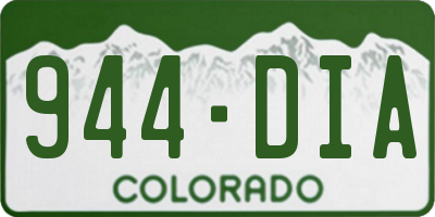 CO license plate 944DIA