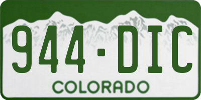 CO license plate 944DIC