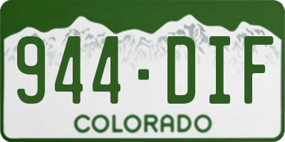CO license plate 944DIF