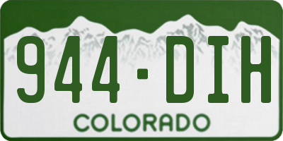 CO license plate 944DIH