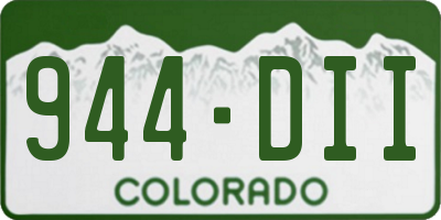 CO license plate 944DII