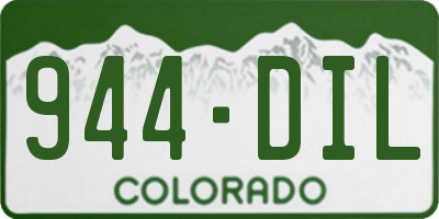 CO license plate 944DIL