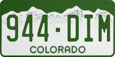 CO license plate 944DIM