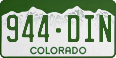 CO license plate 944DIN