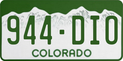 CO license plate 944DIO