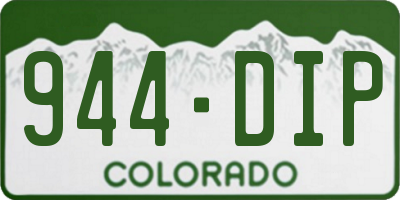 CO license plate 944DIP