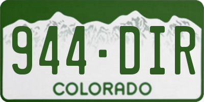 CO license plate 944DIR