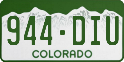 CO license plate 944DIU