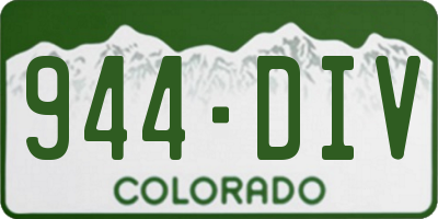 CO license plate 944DIV