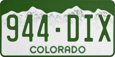 CO license plate 944DIX