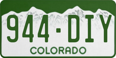 CO license plate 944DIY