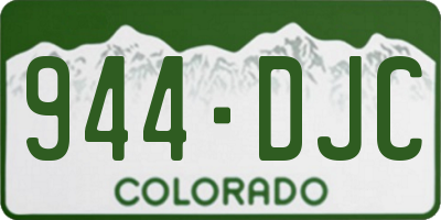CO license plate 944DJC