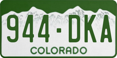 CO license plate 944DKA