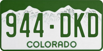 CO license plate 944DKD