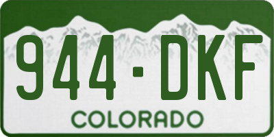 CO license plate 944DKF