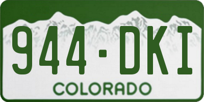 CO license plate 944DKI