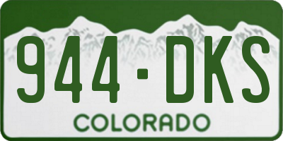 CO license plate 944DKS
