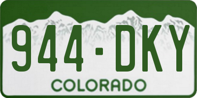 CO license plate 944DKY
